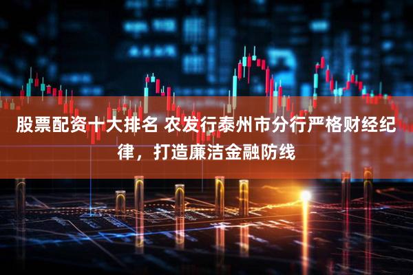股票配资十大排名 农发行泰州市分行严格财经纪律，打造廉洁金融防线